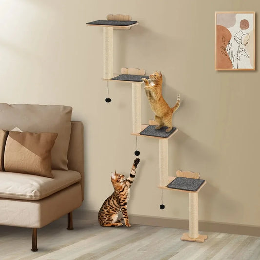 Guangdong Wall Mounted Cat Shelves Tree Shaped Platform
