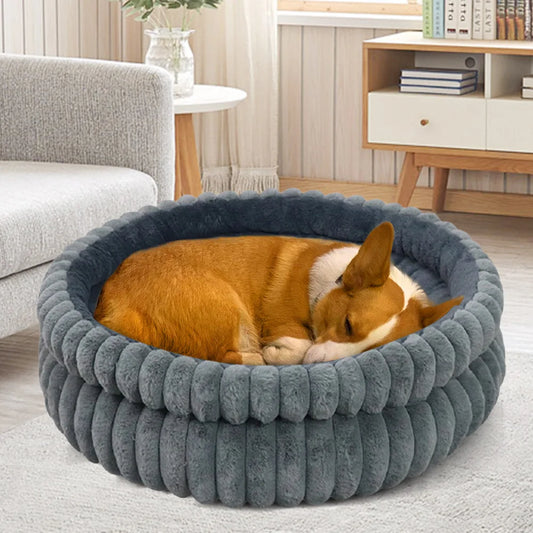 Round Cat Bed Washable With Anti Slip Bottom 15 Kg